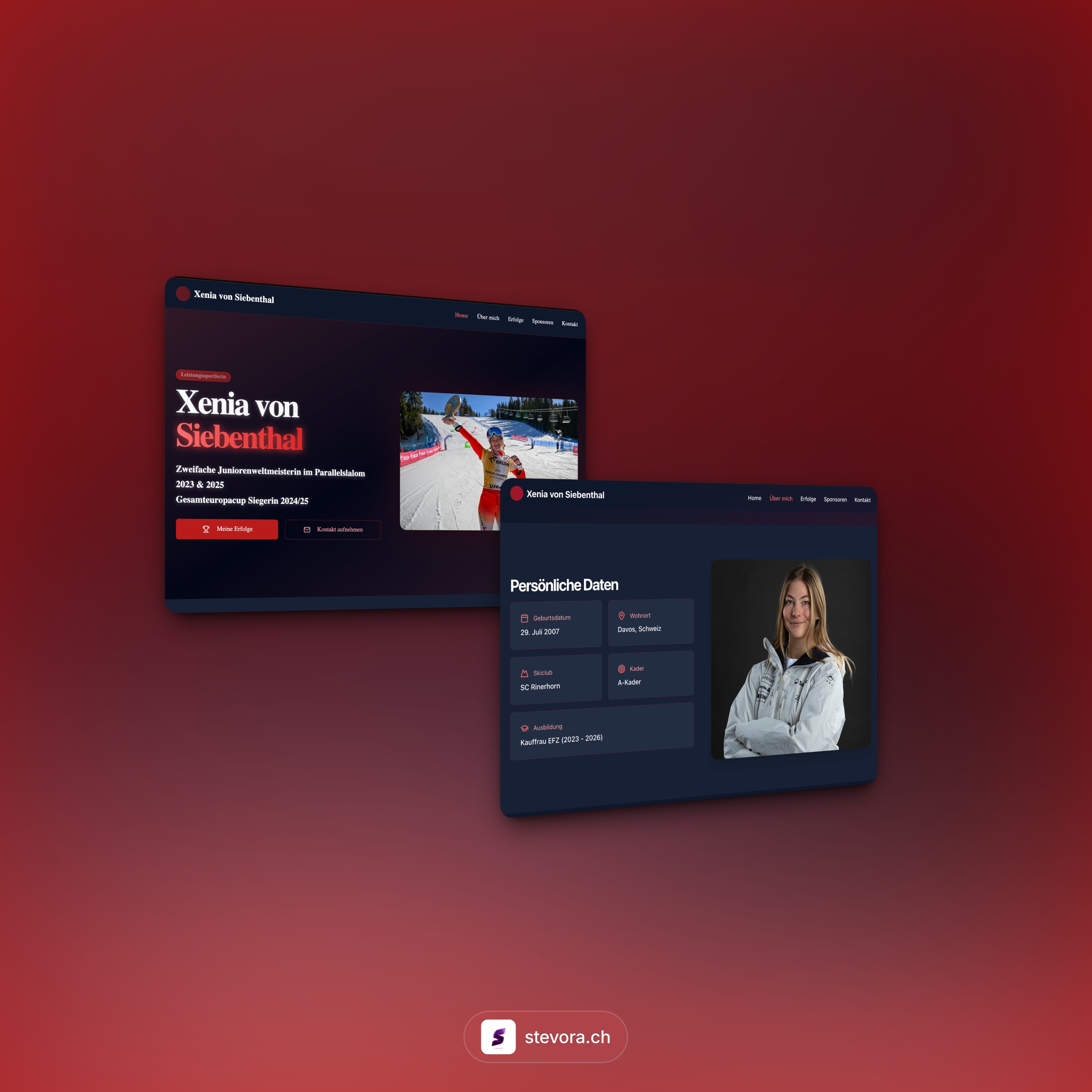 Xenia von Siebenthal - Profisportler Website